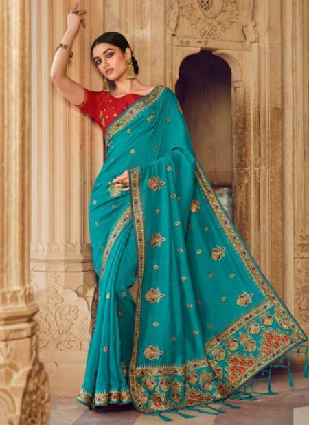 Blue Colour Ruby Vol 1 New Latest Designer Festive Wear Silk Saree Collection 2309